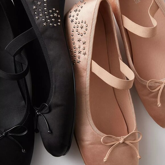 Jeffrey Campbell x FP x Understated Leather Stars Align Ballet Flats Nude Size 8 - Picture 1 of 9